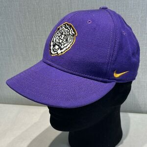 Nike True LSU Tigers Snapback Hat Cap Purple Gold Embroidered Swoosh Adjustable